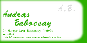 andras babocsay business card