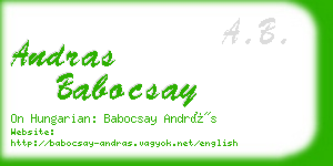 andras babocsay business card